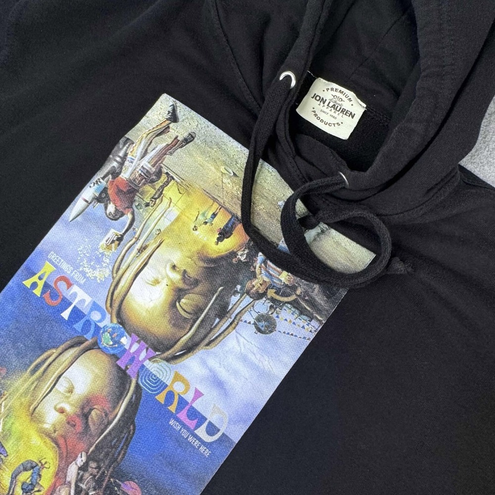 Jon Lauren Apparel Graphic‎ Black Hoodie Astroworld Sweatshirt Streetwear
